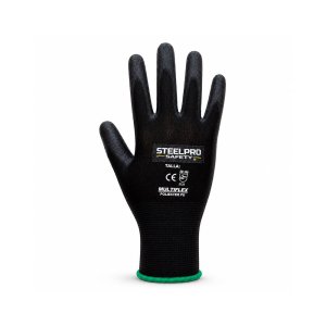 Guante multiflex poliéster PU negro