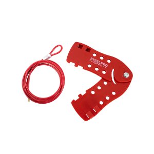 BLOQUEO MÚLTIPLE DE 5MM CON CABLE DE ACERO INOX RECUBIERTO DE 4MM X 2M