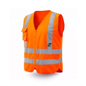 Chaleco RFX Alta Velocidad con Cinta Reflectiva Gris – ANSI